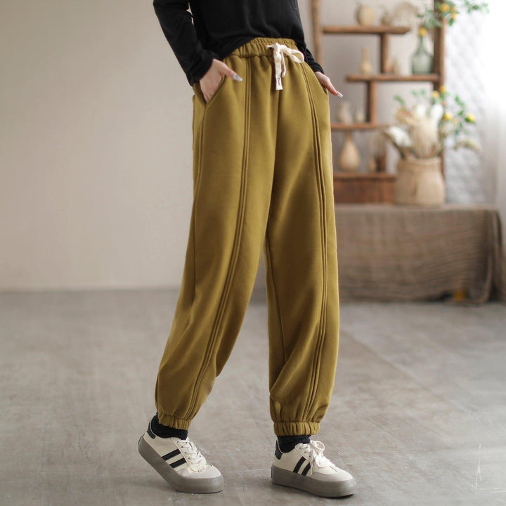 Women Loose Casual Minimalist Furred Pants - ZYLIRA