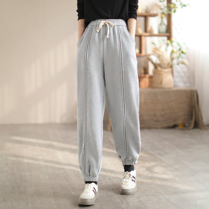 Women Loose Casual Minimalist Furred Pants - ZYLIRA