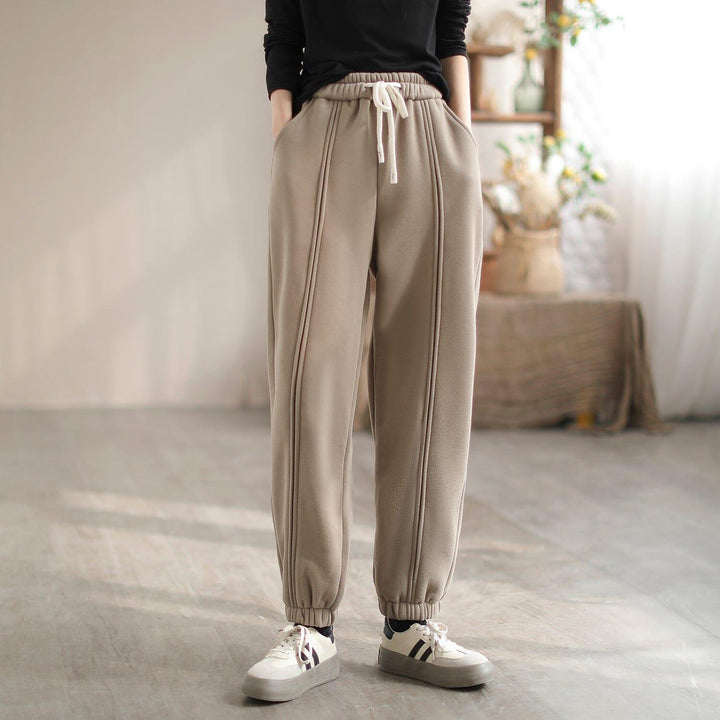 Women Loose Casual Minimalist Furred Pants - ZYLIRA