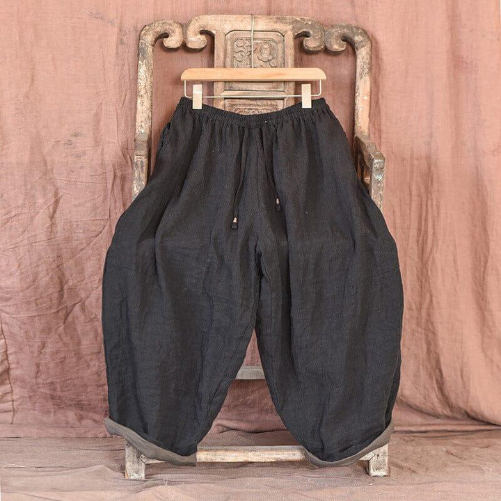 Women Plus Size Retro Loose Casual Linen Pants - ZYLIRA