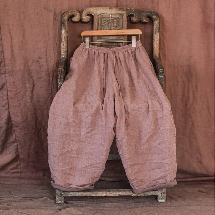 Women Plus Size Retro Loose Casual Linen Pants - ZYLIRA