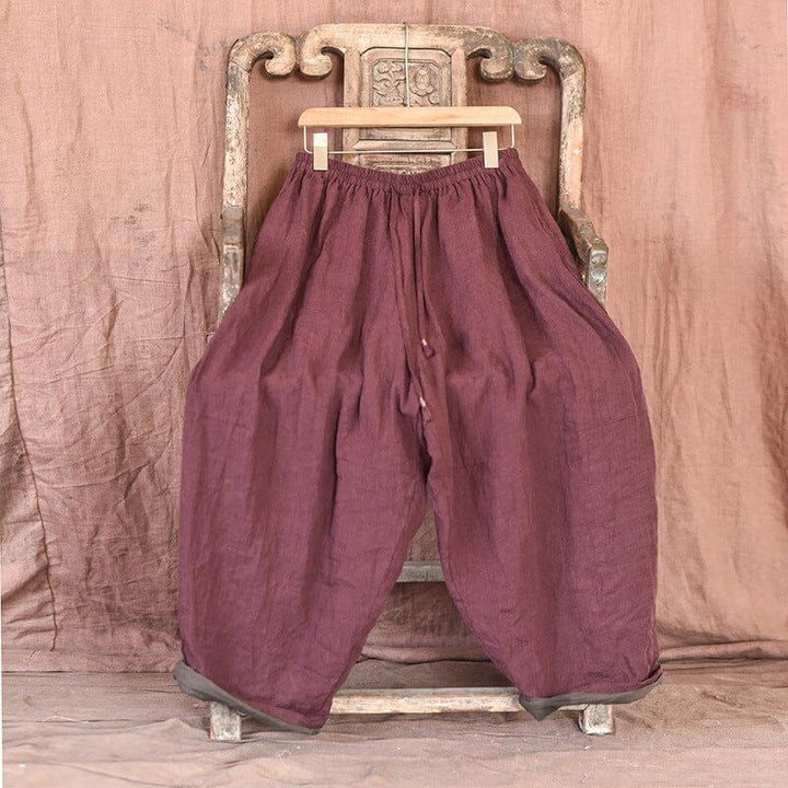 Women Plus Size Retro Loose Casual Linen Pants - ZYLIRA