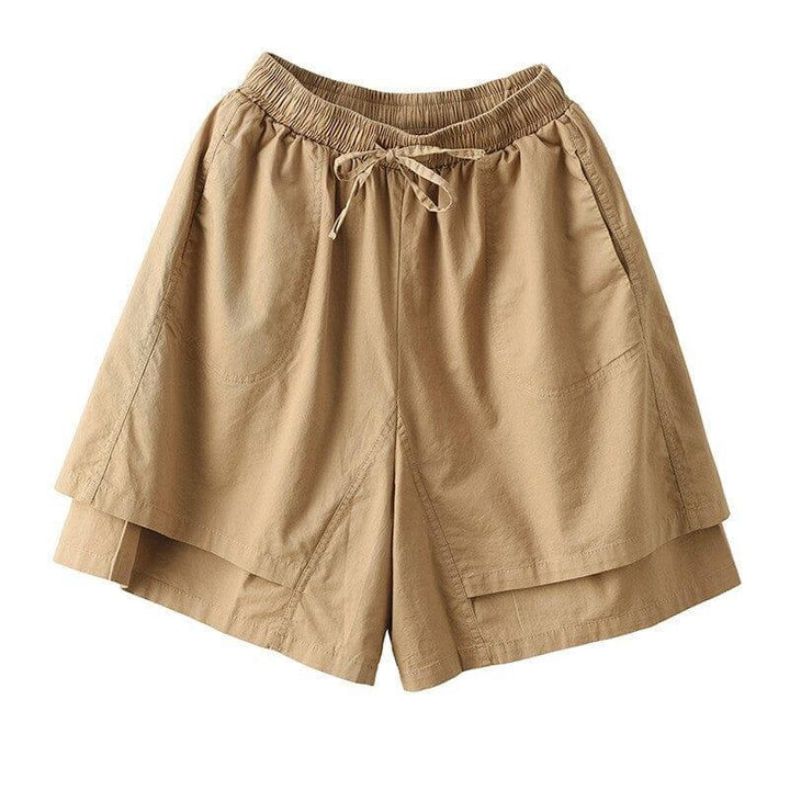 Women Retro Summer Patchwork Loose Shorts - ZYLIRA