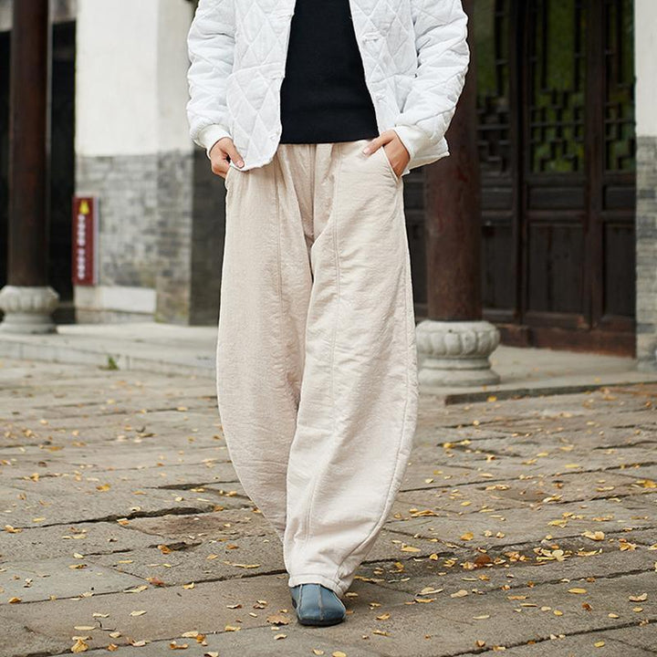 Women Spring Cotton Linen Harem Pants - ZYLIRA