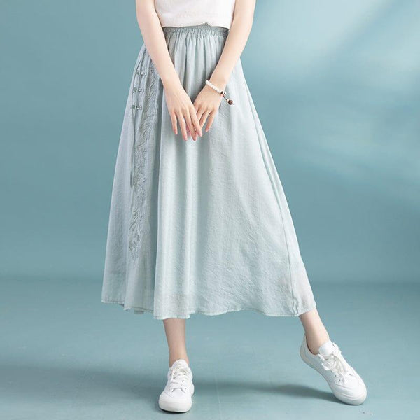 Women Summer Loose Casual A-Line Skirt - ZYLIRA