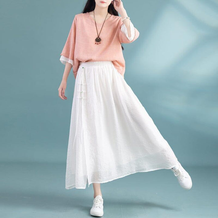 Women Summer Loose Casual A-Line Skirt - ZYLIRA