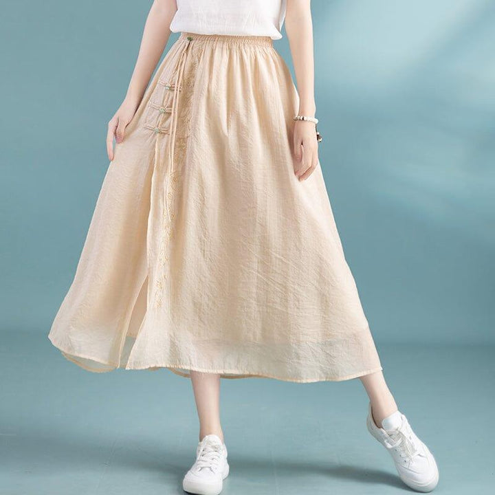 Women Summer Loose Casual A-Line Skirt - ZYLIRA