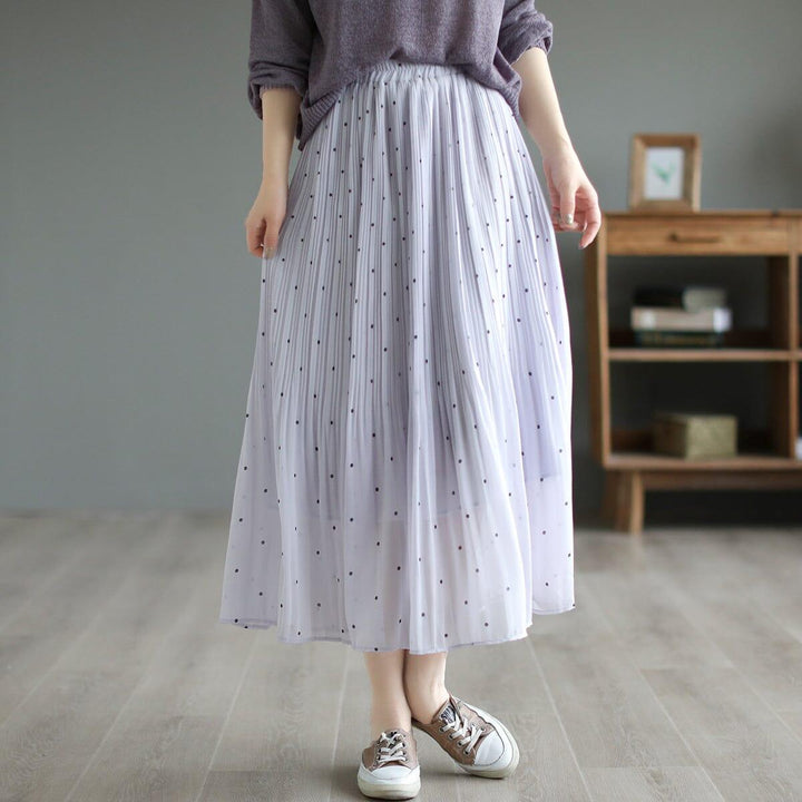 Women Summer Loose Casual Dots Skirts - ZYLIRA