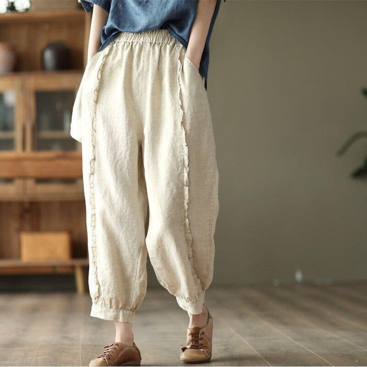 Women Summer Retro Casual Loose Trim Pants - ZYLIRA