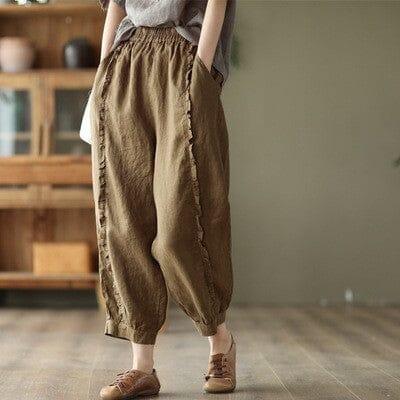 Women Summer Retro Casual Loose Trim Pants - ZYLIRA