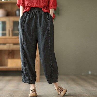 Women Summer Retro Casual Loose Trim Pants - ZYLIRA