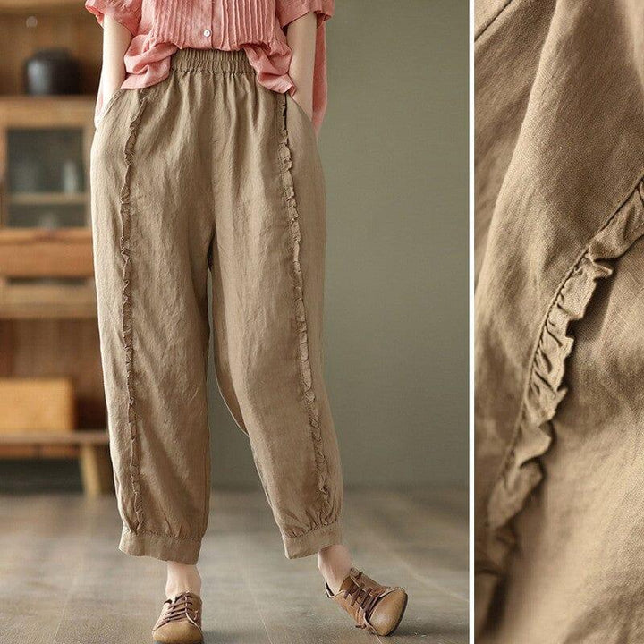 Women Summer Retro Casual Loose Trim Pants - ZYLIRA