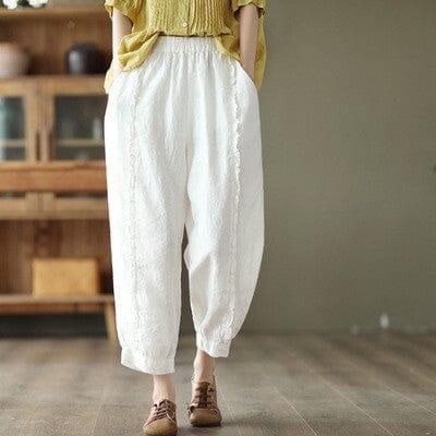 Women Summer Retro Casual Loose Trim Pants - ZYLIRA