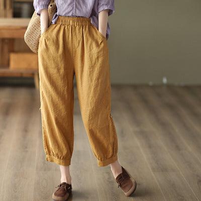 Women Summer Retro Linen Loose Pants - ZYLIRA