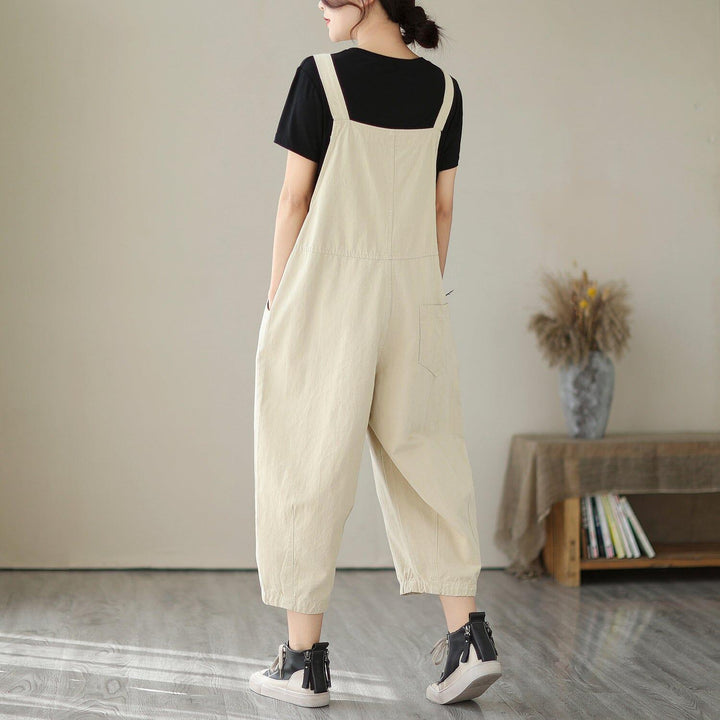 Women Summer Solid Loose Casual Jumpsuit - ZYLIRA