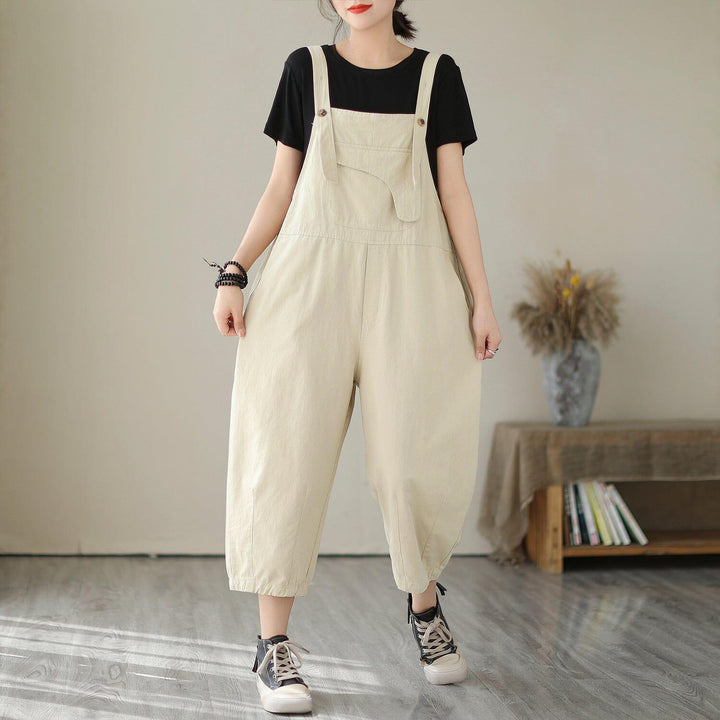 Women Summer Solid Loose Casual Jumpsuit - ZYLIRA