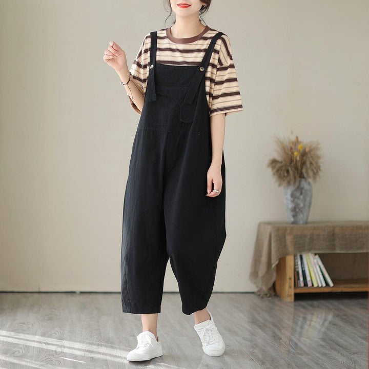 Women Summer Solid Loose Casual Jumpsuit - ZYLIRA