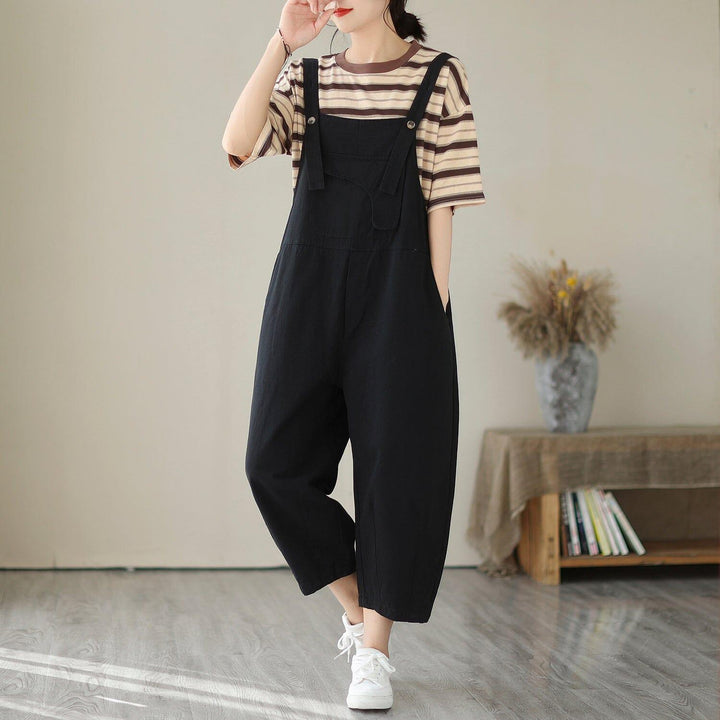 Women Summer Solid Loose Casual Jumpsuit - ZYLIRA