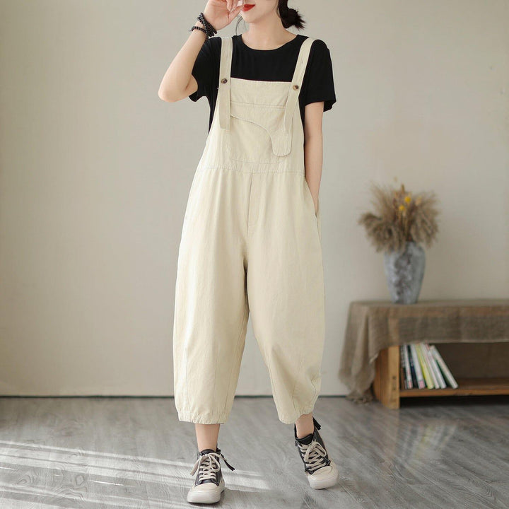 Women Summer Solid Loose Casual Jumpsuit - ZYLIRA