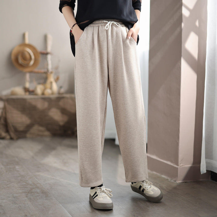 Women Winter Furred Casual Minimalist Pants - ZYLIRA