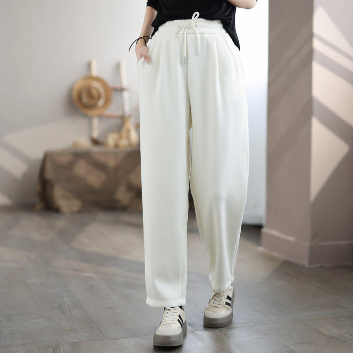 Women Winter Furred Casual Minimalist Pants - ZYLIRA