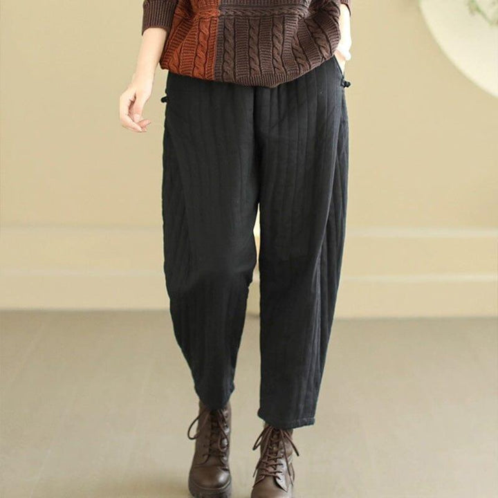 Women Winter Loose Casual Cotton Quilted Pants - ZYLIRA