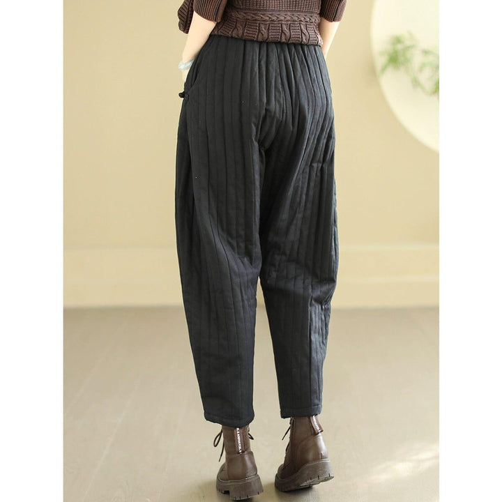 Women Winter Loose Casual Cotton Quilted Pants - ZYLIRA