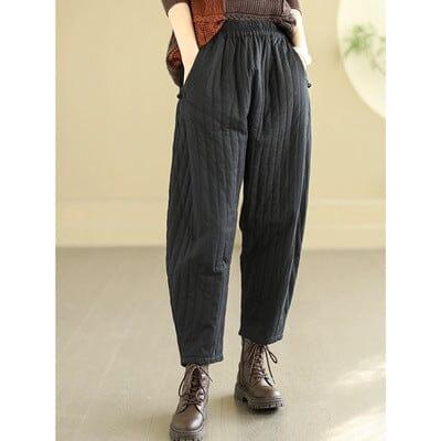 Women Winter Loose Casual Cotton Quilted Pants - ZYLIRA